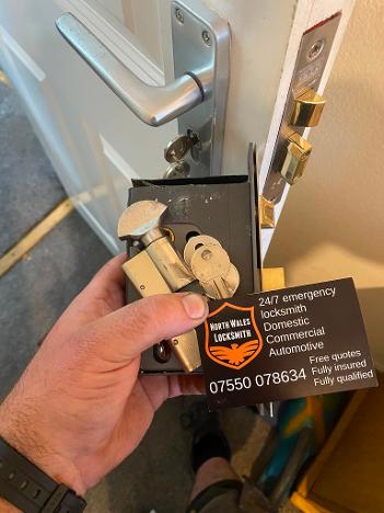 Lock repair by North Wales Locksmith in the Rhyl area